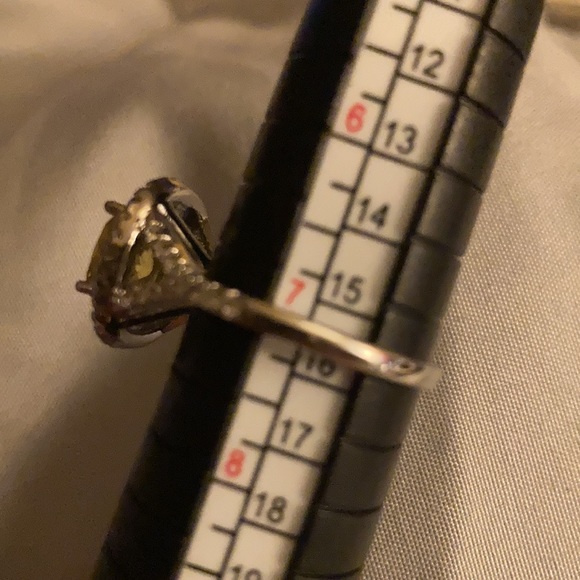 925 STERLING SILVER CUSHION CUT CUBIC ZIRCON RING - Picture 3 of 4